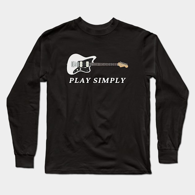 Play Simply Offset Style Electric Guitar Long Sleeve T-Shirt by nightsworthy